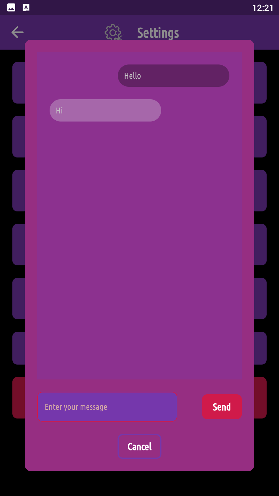 HenMan feedback screen